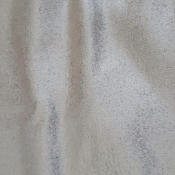 Forever 21 Sheath Shift Mini Dress Mod Retro Style Metallic Silver Cream - Picture 3 of 8